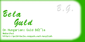 bela guld business card